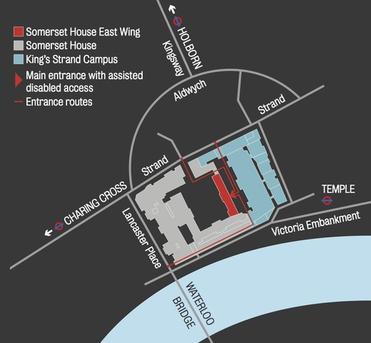 Map of Somerset House, East Wing